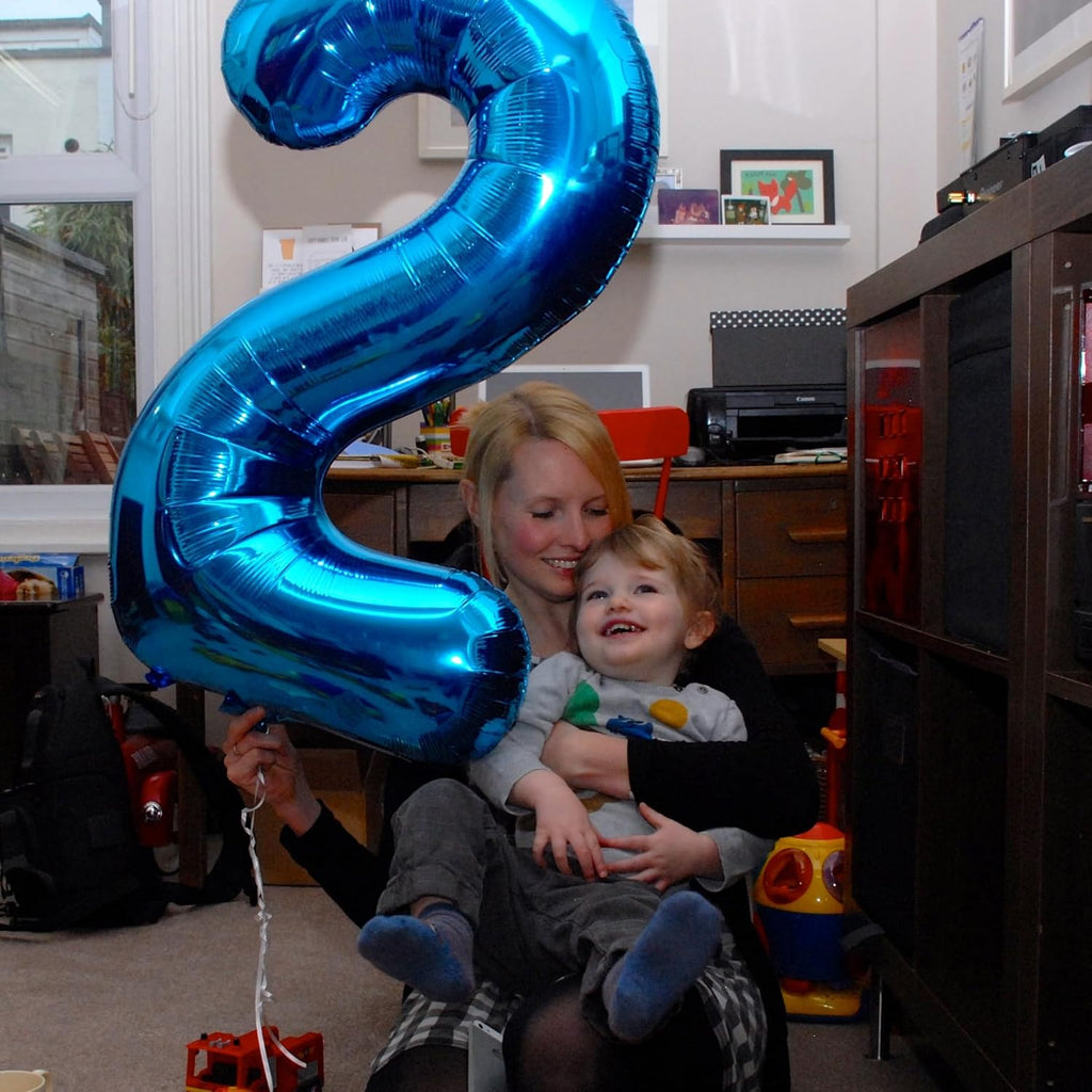 Numbers Balloon 40 Inch - Navy Blue Birthday Decorations for 2nd, 12th, and 21st Celebrations