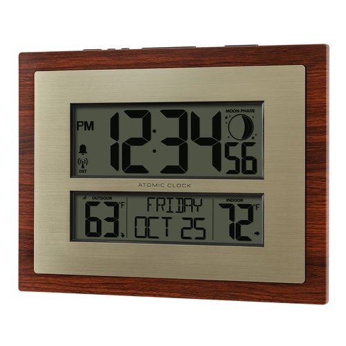 La Crosse Technology Atomic Digital Wall/Table Clock, 11" x 8.54" (513-23137-INT)
