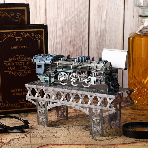 Teling 3D Pop Up Birthday Card for Men Unique Railway Vintage Train Card with Envelope Anniversary Birthday Day Gifts for Husband,Dad, Grandad, Men, Boyfriend, Adults 5" x 7.3"