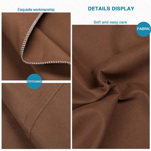 FLXXIE Body Pillow Cover - Super Soft Microfiber | 20x54 Inch, Envelope Closure, Stain Resistant, Brown