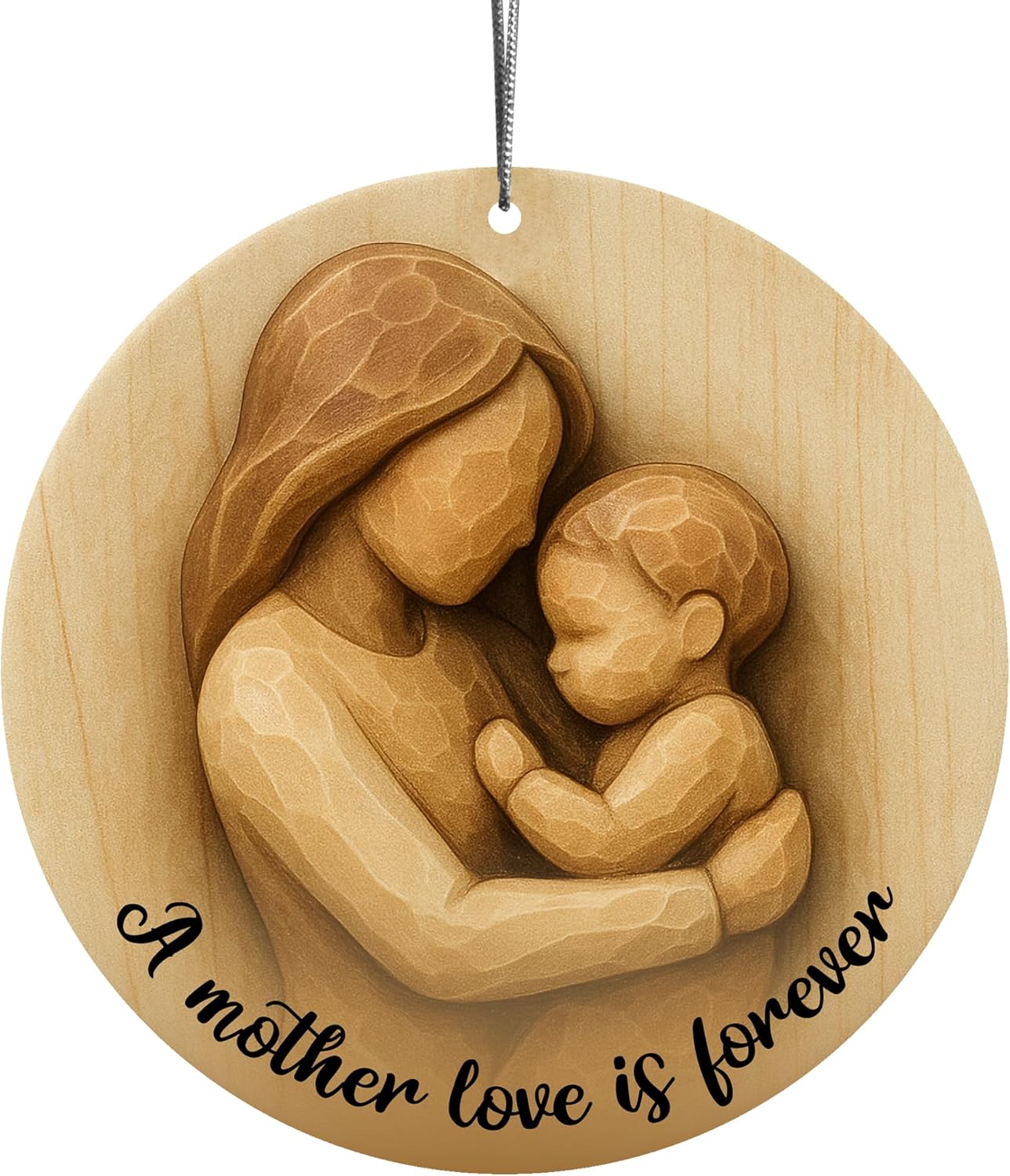 Regine Switzerland Mother and Child Ornament - 2D Flat Acrylic Design | Perfect Gift for Moms