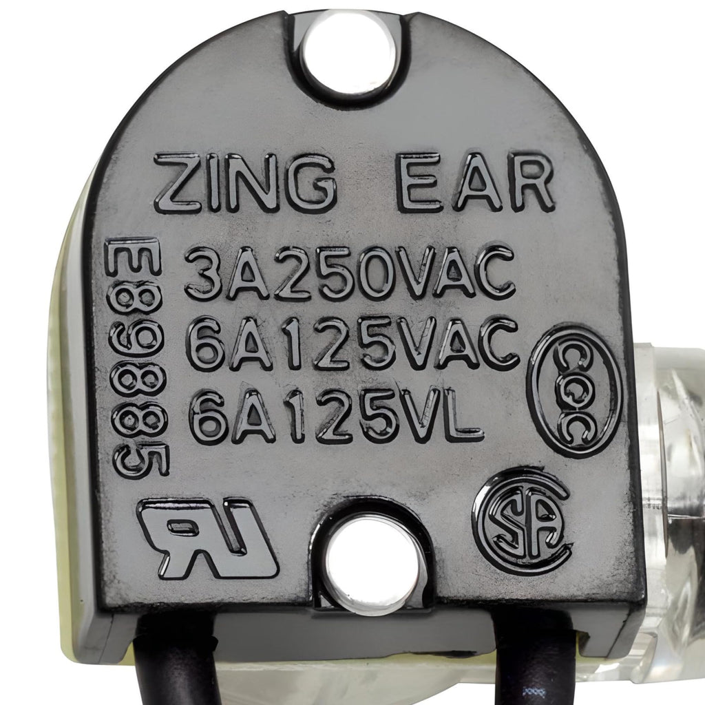 ZE-109 E89885 2 Wire Pull Light Switch Replacement Repair Kit On-Off 1 Circuit 1 Position Single Pole Single Through SPST 6A125VAC 3A250VAC for Ceiling Fans, Wall Sconces, Floor Table Lamps - Brass