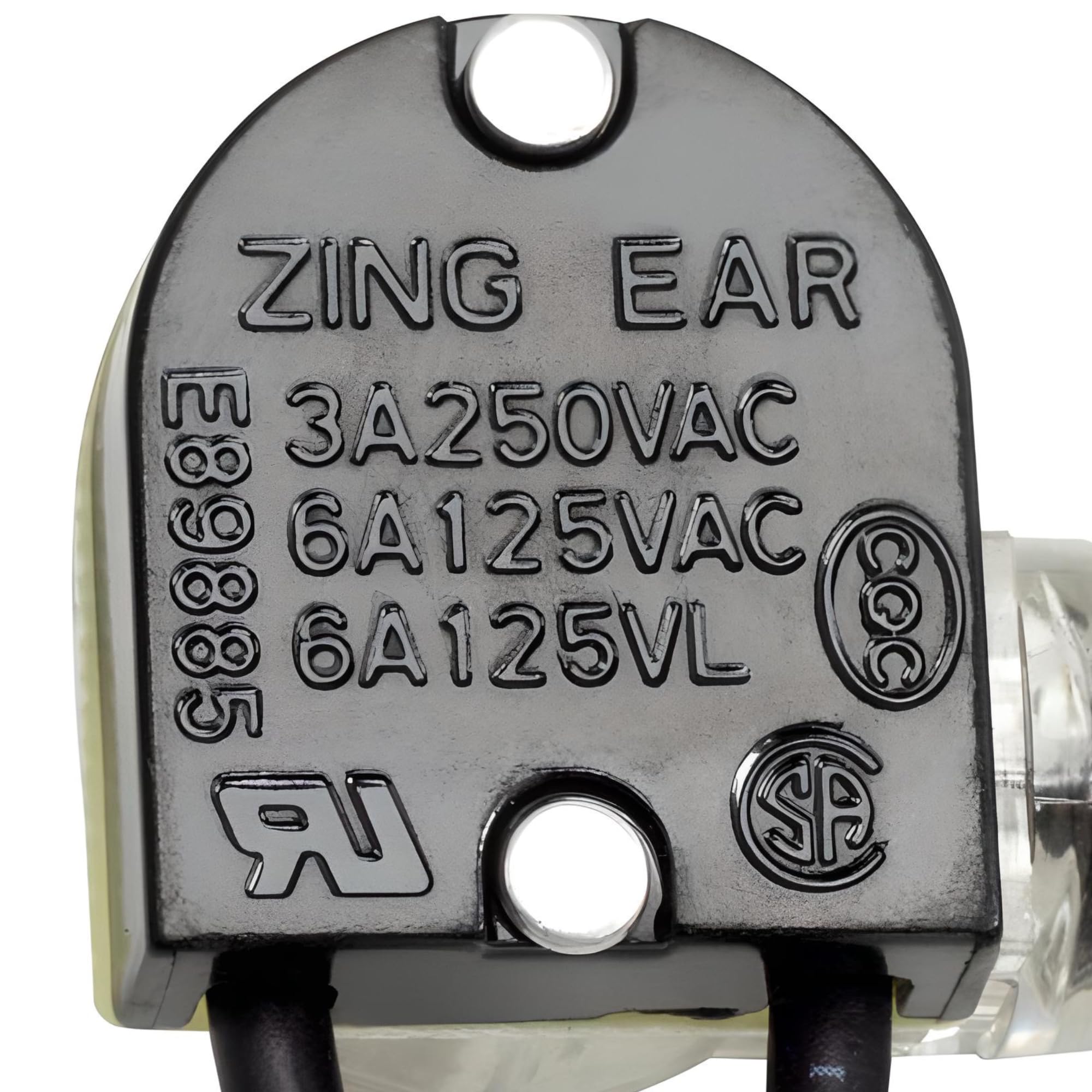 ZE-109 E89885 2 Wire Pull Light Switch Replacement Repair Kit On-Off 1 Circuit 1 Position Single Pole Single Through SPST 6A125VAC 3A250VAC for Ceiling Fans, Wall Sconces, Floor Table Lamps - Brass