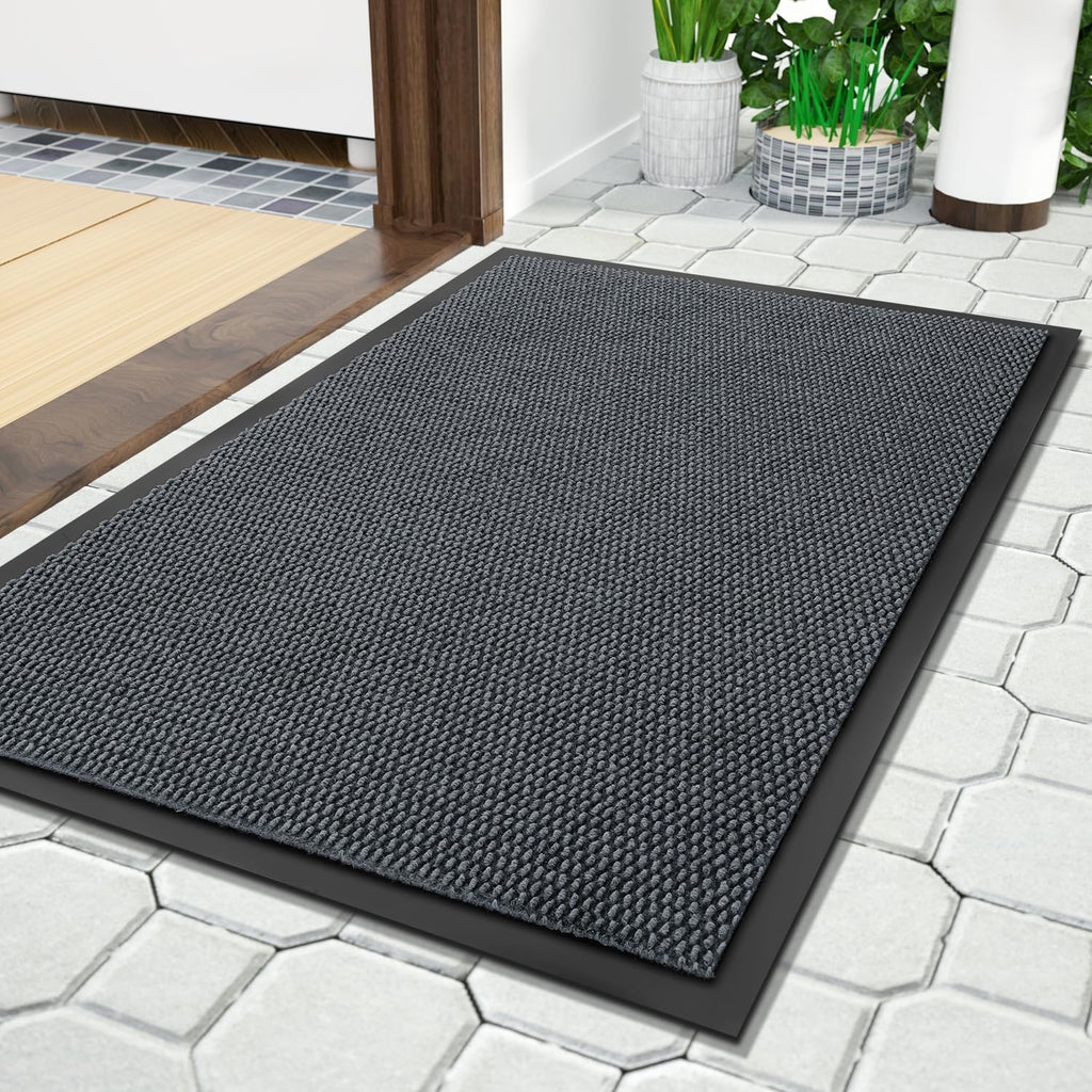 Yimobra All-Season Waterproof Front Door Mat - Non-Slip, Easy Clean, Low Profile | 29.5x17, Grey