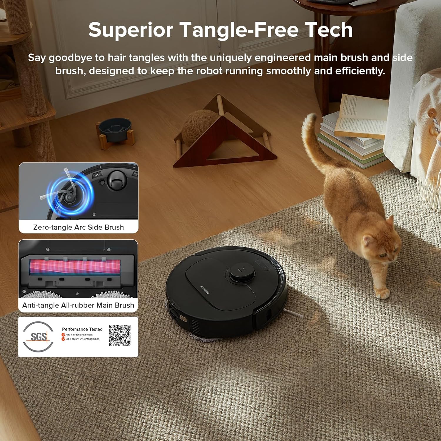 Roborock Qrevo Series Robot Vacuum & Mop - 8000Pa Suction, Smart Obstacle Avoidance, Auto Mop Washing, Black