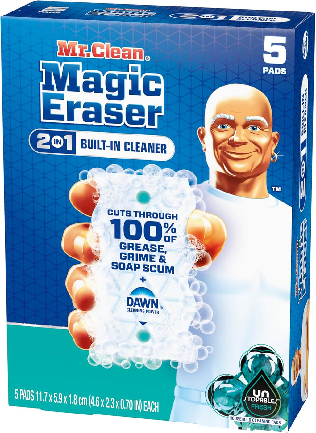 Mr. Clean Magic Eraser - Ultra Foamy All-Purpose Cleaner Sponge | 5 Count for Kitchen & Bathroom Cleaning