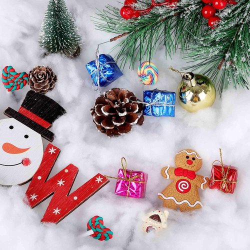 ANVAVO Fake Snow Decor - Soft Fluffy Cotton for Christmas Village Crafts | 36 Ounces in 3 Bags