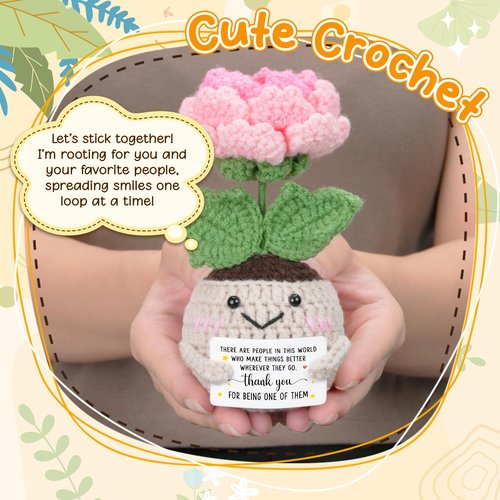 HEXMOZ Thank You Gifts for Women Men - Teacher Appreciation Gifts - Nurse Week Gift - Handmade Collectible Peony Doll Decor - Appreciation Teachers Day Birthday Graduation Retirement Gift for Teacher