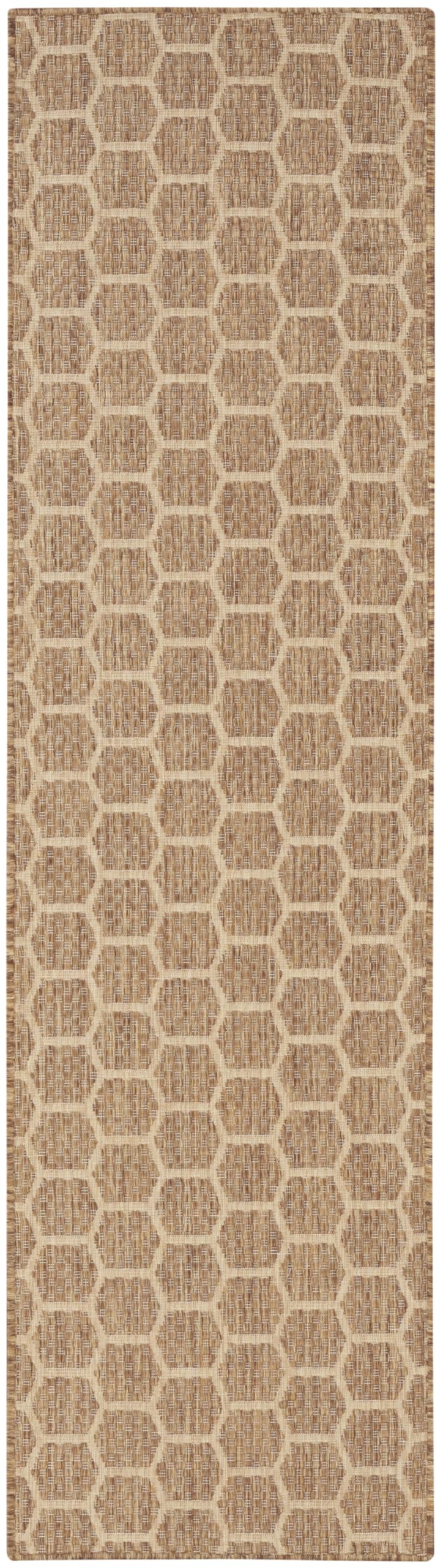 Nourison Home Reversible Indoor Outdoor Natural 4' x 6' Area Rug - Easy Clean, Non Shedding, Bed Room, Living Room, Dining Room, Kitchen (4' x 6')