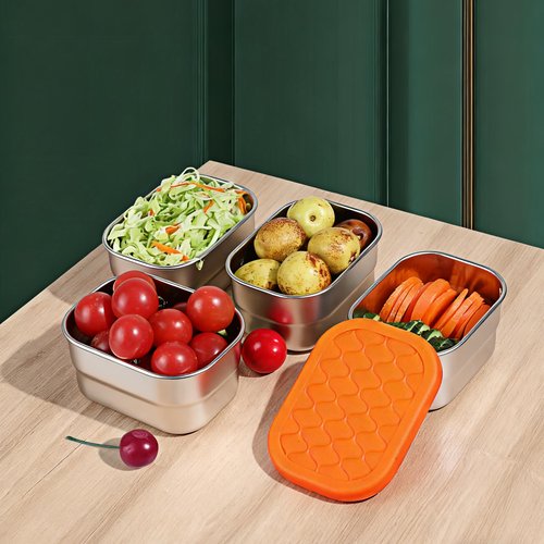 IUAOWEI 3 Pack 8oz Stainless Steel Kids Lunch Box, Small Snack Containers with Lids, Reusable Leak Proof Lunchbox, Salad Dressing Container to Go, Mini Bento Box for Daycare School