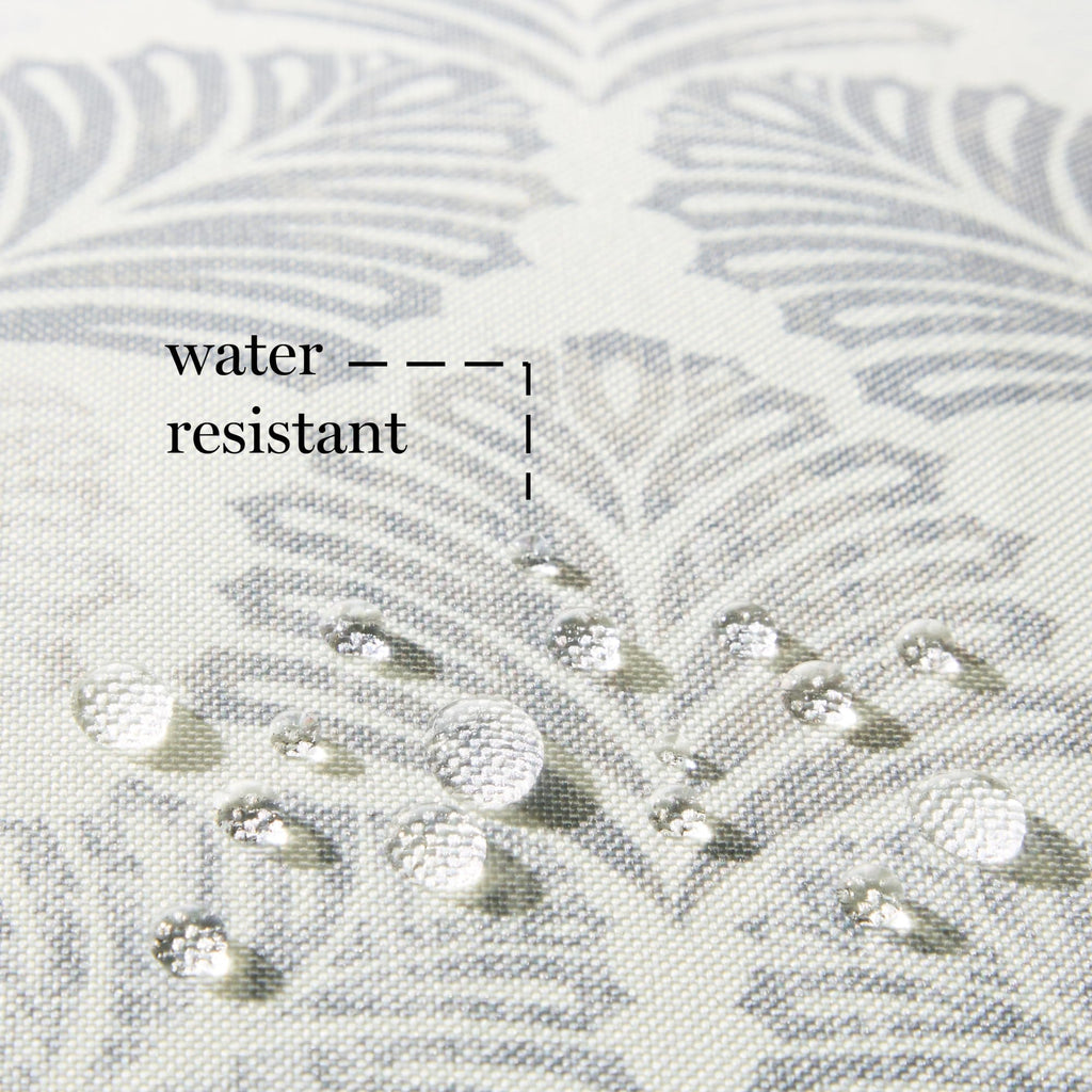 Martha Stewart Modern Banana Leaves Indoor Outdoor Decorative Lumbar Pillow 2-Pack Set, UV Fade Resistant, Water Repellent, Printed Tropical Design, Warm Grey, 11"x18"