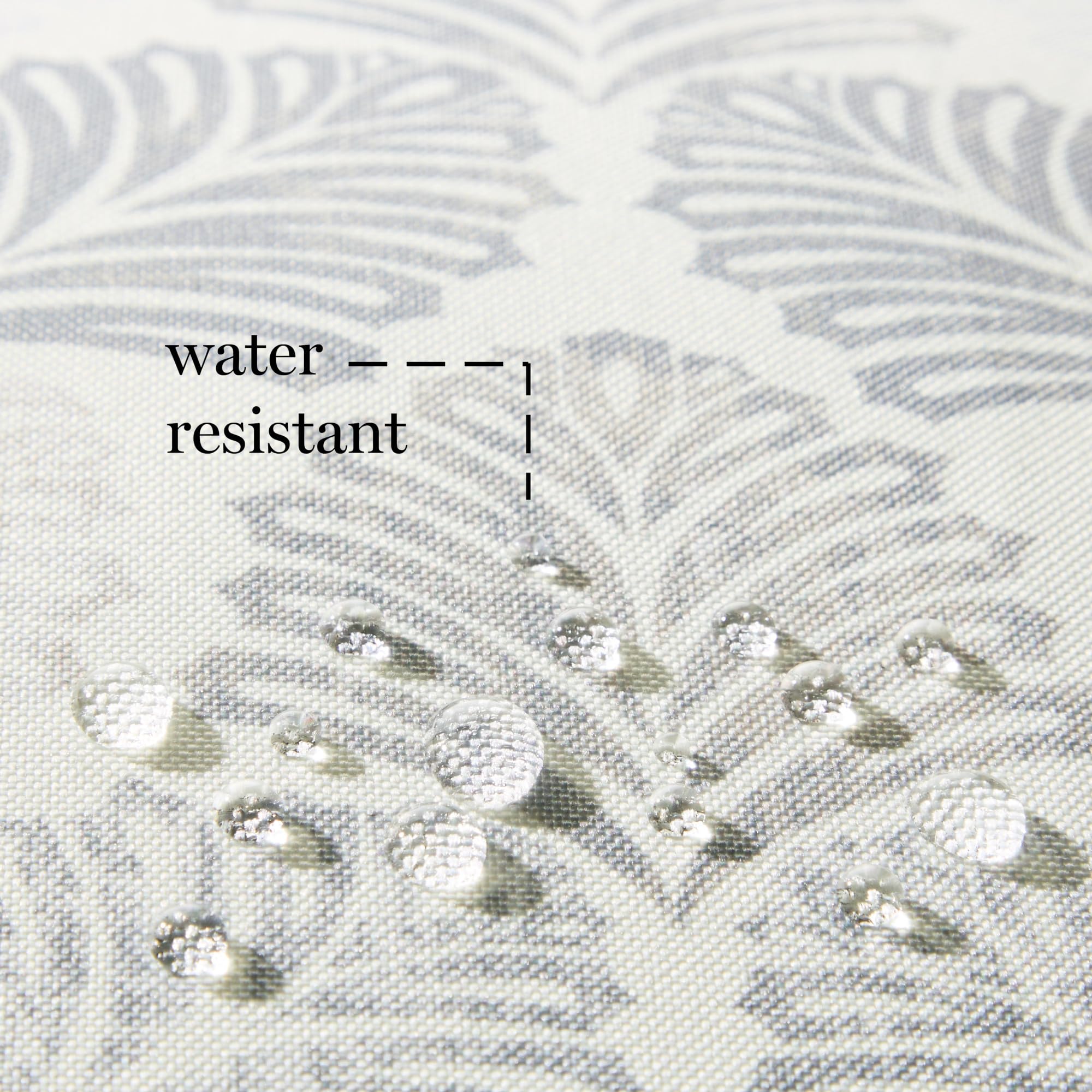 Martha Stewart Modern Banana Leaves Indoor Outdoor Decorative Lumbar Pillow 2-Pack Set, UV Fade Resistant, Water Repellent, Printed Tropical Design, Warm Grey, 11"x18"