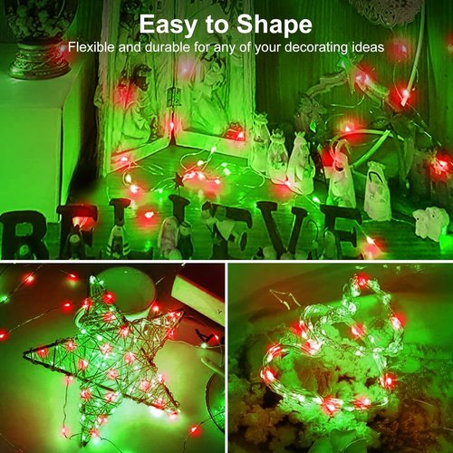 Btfarm 30 Pack Fairy Lights - Battery Operated 7ft 20 LED Twinkle Lights | Waterproof Mini Silver Wire for Christmas & Weddings