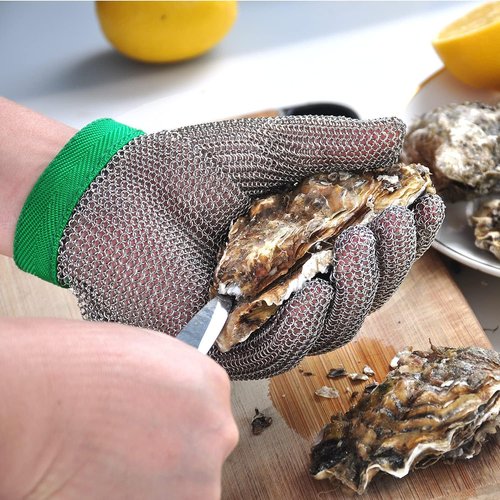 Dowellife Cut Resistant Chainmail Glove - Stainless Steel Mesh for Butcher & Kitchen Use | X Small