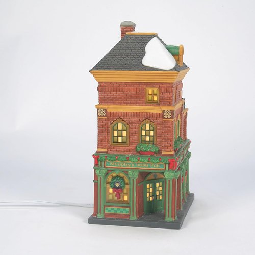 Department 56 Christmas In The City Village - Murphy's Irish Pub Lit Building, 8.86 Inch, Multicolor
