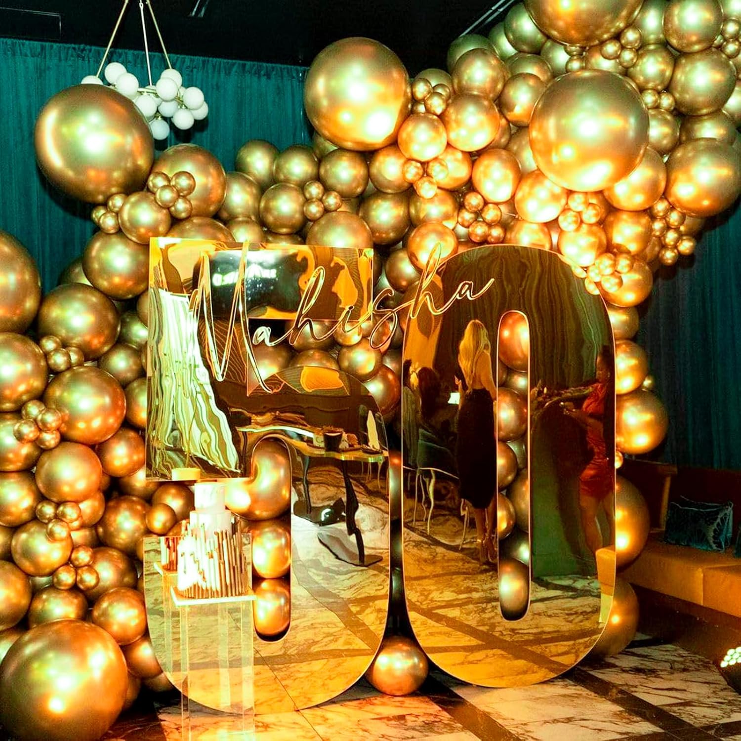 PartyWoo Gold Balloons - 20pcs 18-Inch Latex Helium Balloons for Celebrations & Events | Gold-G101