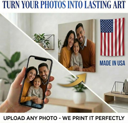 IUI Custom Canvas Prints - Personalized Framed Wall Art for Home Decor | Ideal Gift for Family & Couples (11"L × 14"W)