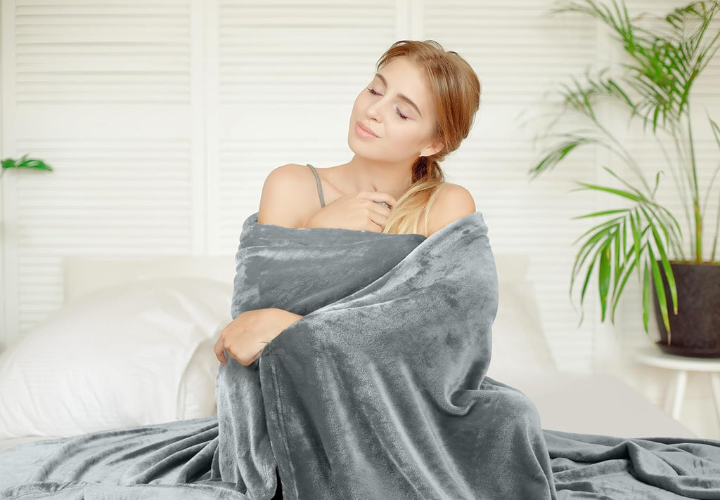 Utopia Bedding Fleece Blanket - King Size Luxury Soft Microfiber | Ash Grey, 300GSM (90x102 Inch)