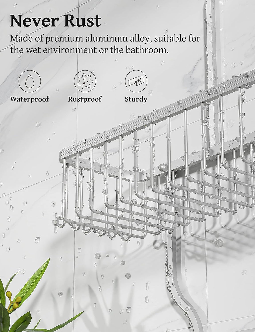 YASONIC Hanging Shower Caddy | Versatile Corner Storage Solution for Organized Bathrooms