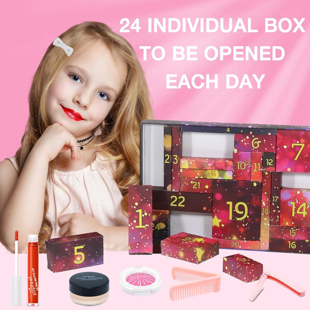 Skiennix Makeup Advent Calendar 2025 - 24 Gift Boxes for Teens & Women | Christmas Countdown Set