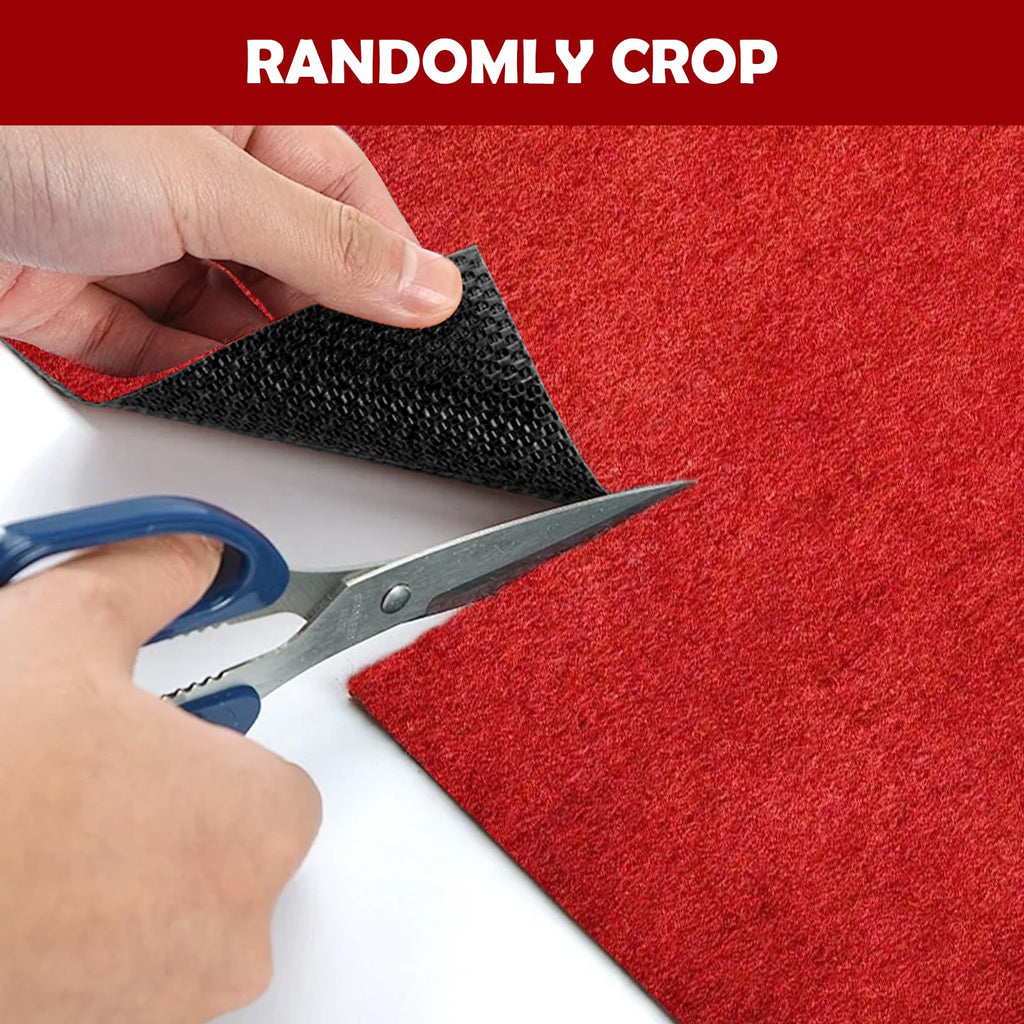 Extra Thick Red Carpet Runner 3 x 15Ft, Non-Slip TPR Rubber Backing, 450 GSM Heavy-Duty Aisle Runner Red Runner Rug for Wedding Ceremony, Hollywood Party, Graduation & Award Events
