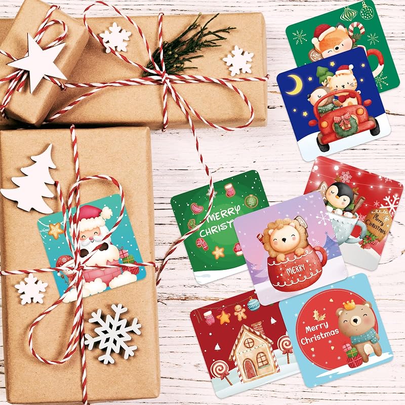 Mini Christmas Cards with Envelopes, 24 Pack – 3x3" Greeting Cards for Kids & Friends