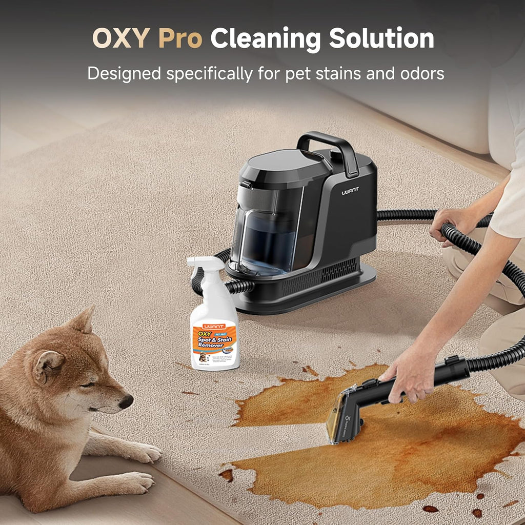 Skiennix Carpet Cleaner Machine - Powerful 18Kpa Suction with Steam & Hot/Cold Water System | Pet Pro Upholstery Cleaner (Americano)