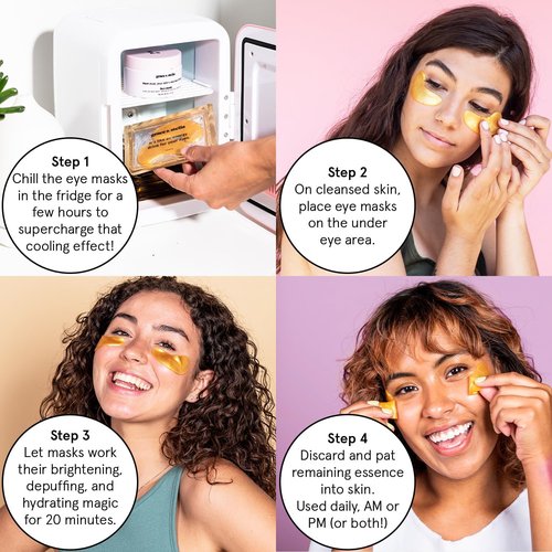 Grace & Stella Under Eye Mask - Award-Winning Gel Patches for Dark Circles & Puffiness - Vegan & Cruelty-Free (Pink, 6 Pairs)