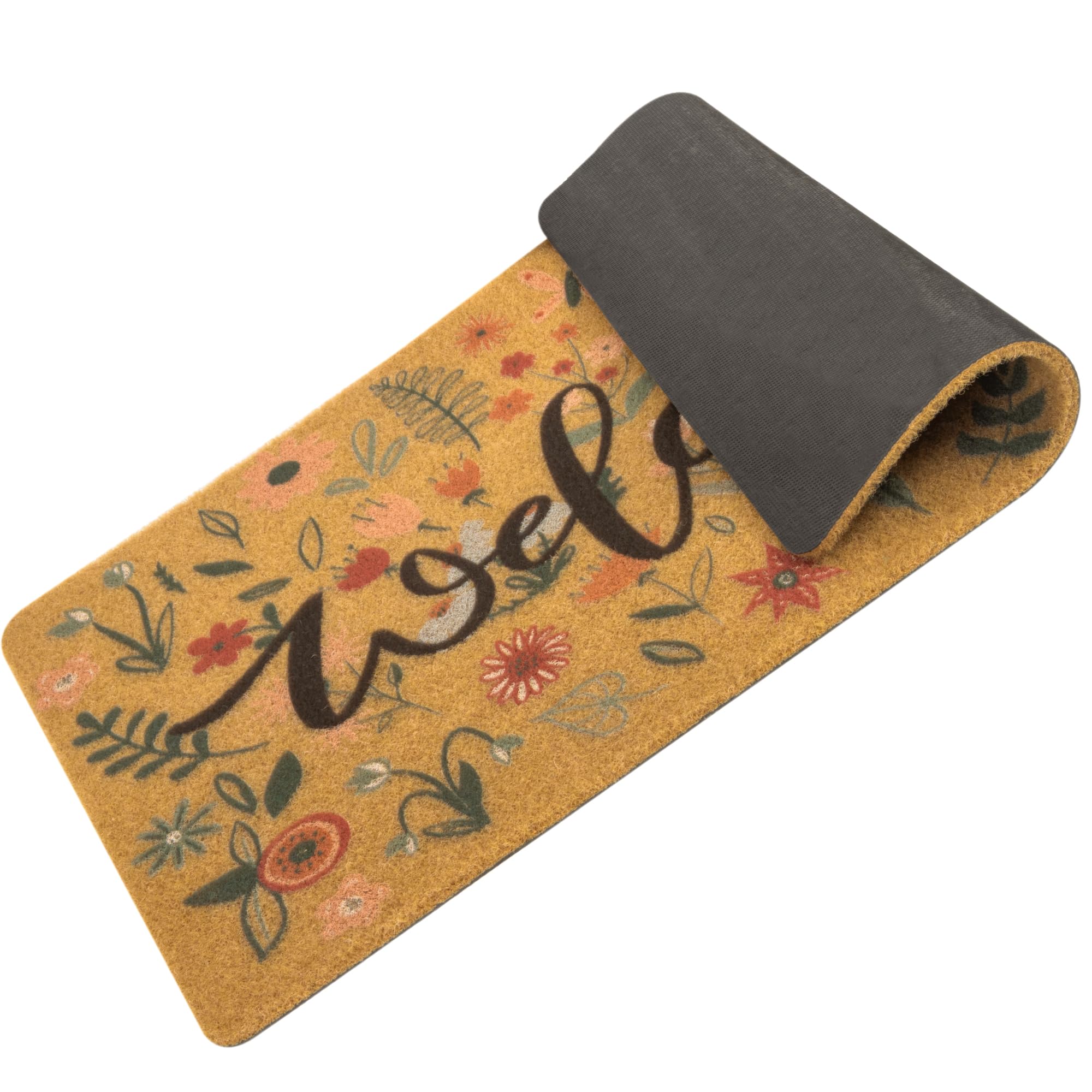 IZUS Floral Welcome-Doormats Front-Door - Spring Flower Home Decor Indoor-Mats Summer Non-Slip Seasonal Doormats 17x29inches
