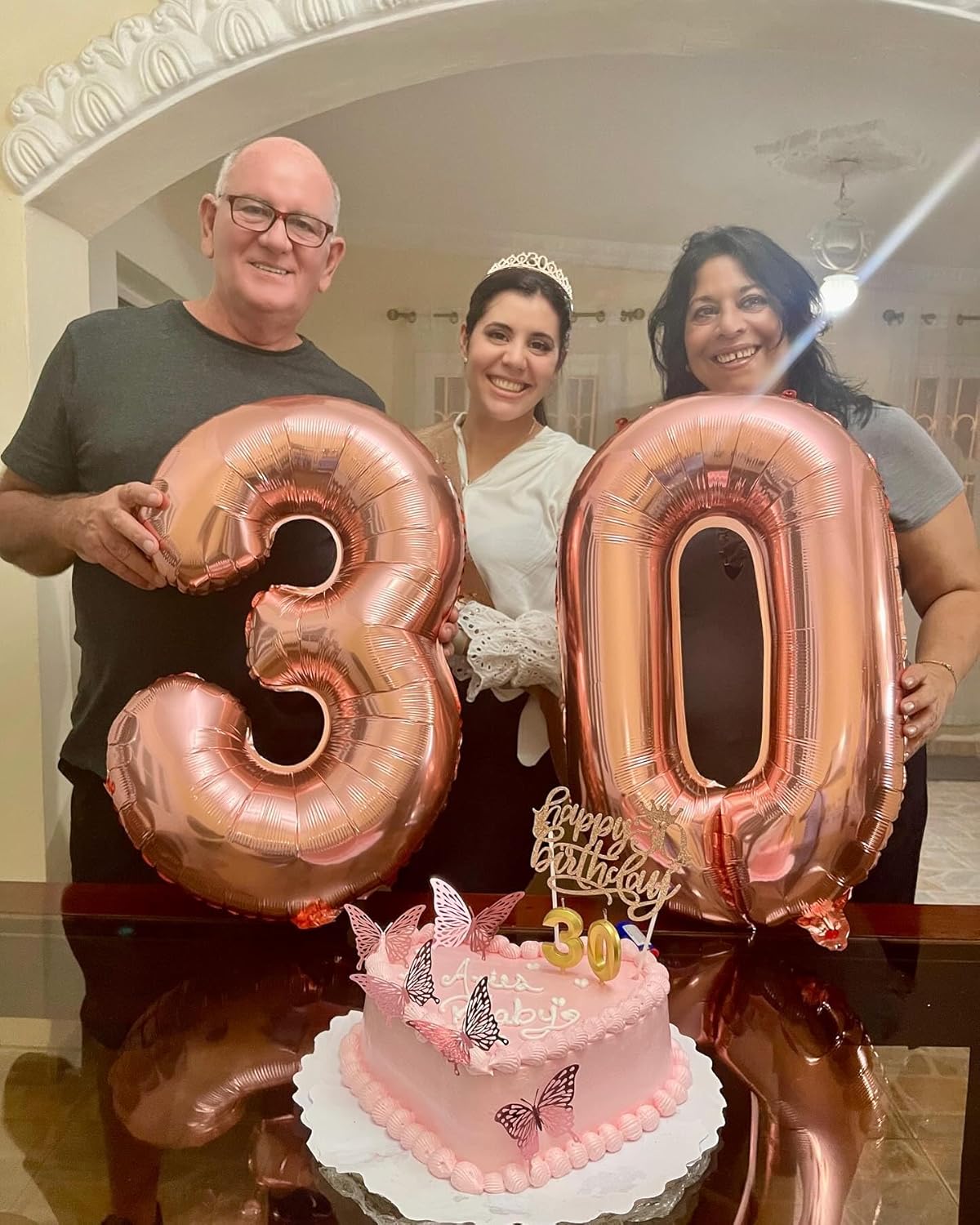 Rose Gold Number Balloons - 40 Inch 0 Balloon for Birthday Celebrations | Party Supplies for All Ages