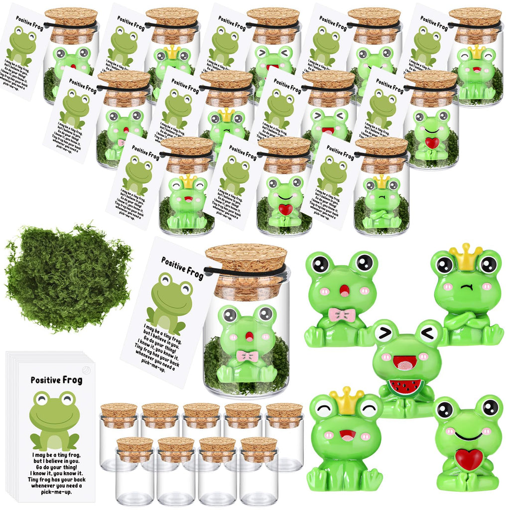 Fumete 35 Set Employee Appreciation Gifts Bulk for Coworkers Staff - Thank You Desk Pet Animal Pun Note Card Teacher Appreciation Gifts for Volunteer Nurses Team Graduation Party Favors (Frog)