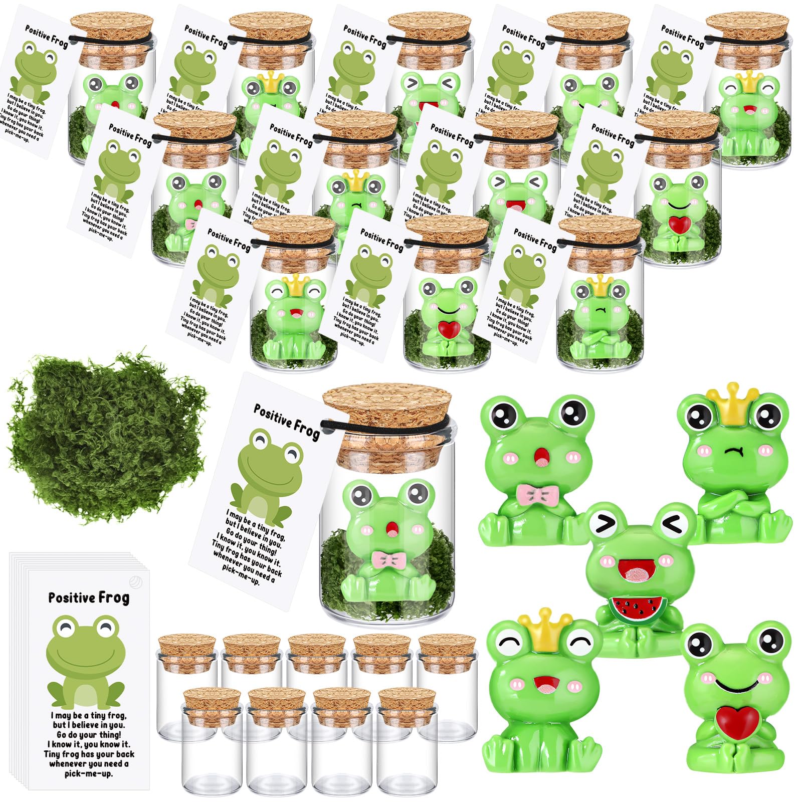 Fumete 35 Set Employee Appreciation Gifts Bulk for Coworkers Staff - Thank You Desk Pet Animal Pun Note Card Teacher Appreciation Gifts for Volunteer Nurses Team Graduation Party Favors (Frog)