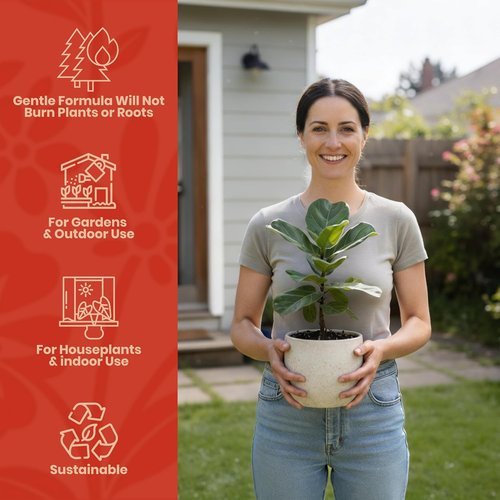 Flowerbird Soil Love - Premium Plant Food & Fertilizer | Bio-Active Soil Amendment | Pet Safe | NPK 2-1-4 (4 oz) - Treats 30 Gallons