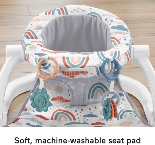 Fisher-Price Sit-Me-Up Floor Seat - Portable Baby Chair with Developmental Toys | Rainbow Showers