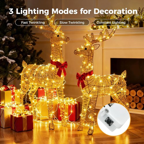 Litogo 20 LED Fairy Lights | 24 Pack 7FT Waterproof Mini Twinkle String Lights - Warm White for Weddings & Parties
