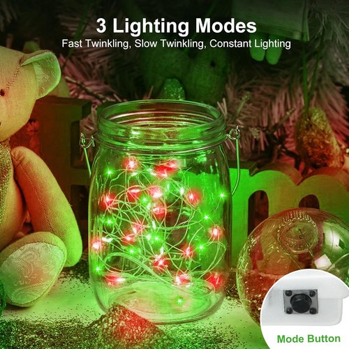 Btfarm 30 Pack Fairy Lights - Battery Operated 7ft 20 LED Twinkle Lights | Waterproof Mini Silver Wire for Christmas & Weddings