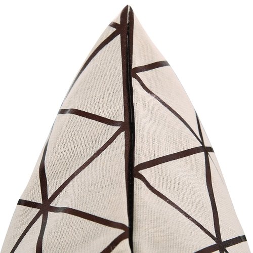 Deconovo Foil Print Pillow Cover Recycled Cotton Cushion Cover Decorative Geometic Pattern Pillow Cover with Invisible Zipper for Living Room, Bronze, 18×18