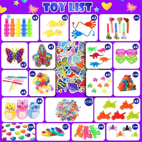 Fidget Toys Pack by [Brand Name] - 1000 Pcs Bulk Party Favors for Kids | Stress Relief & Fun
