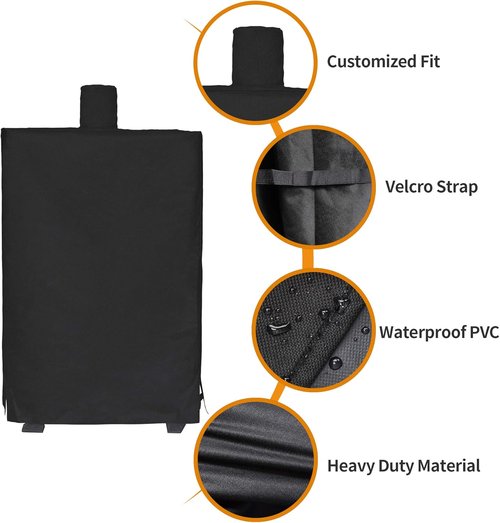 i COVER 73550 Pellet Smoker Cover - Waterproof Heavy-Duty Canvas for Pit Boss Grills & Smokers
