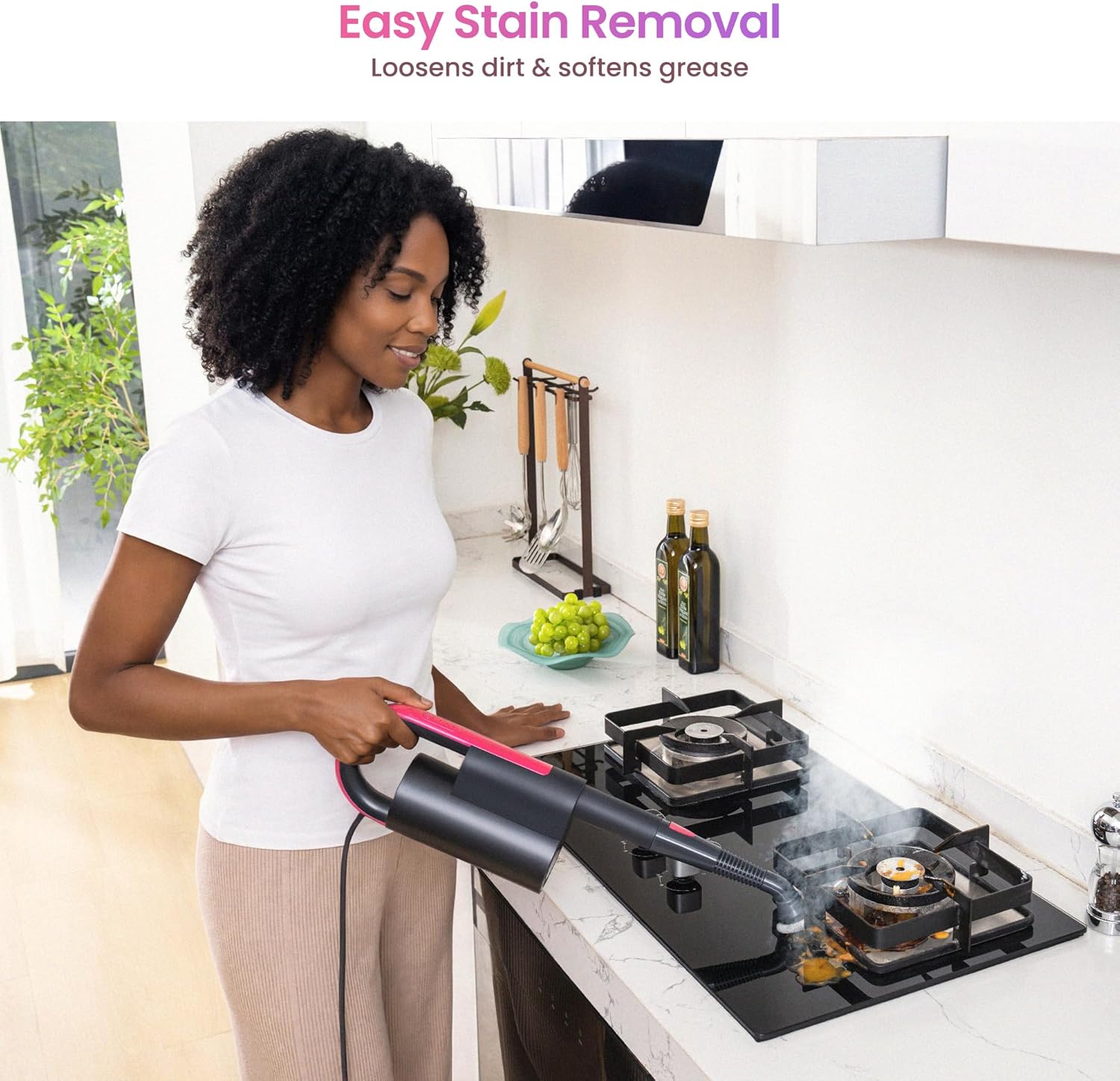 Schenley 19-in-1 Steam Mop - Dual-Rod Design with Detachable Handheld Steamer & Multi-Purpose Accessories