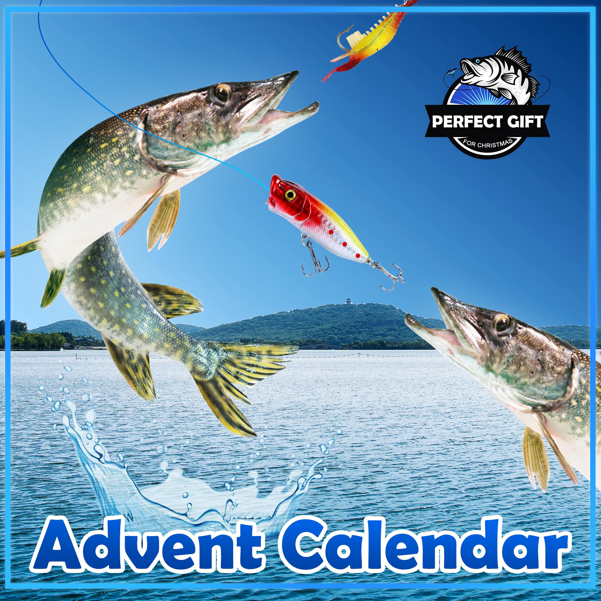 Fishing Advent Calendar 2025 for Teen Boys Adult Fisher Men Fishing Lures Advent Calendar 2025 for Christmas Countdown Adv ent Fishing Gear Cale ndar 2025 Christmas Gifts for Teens Men
