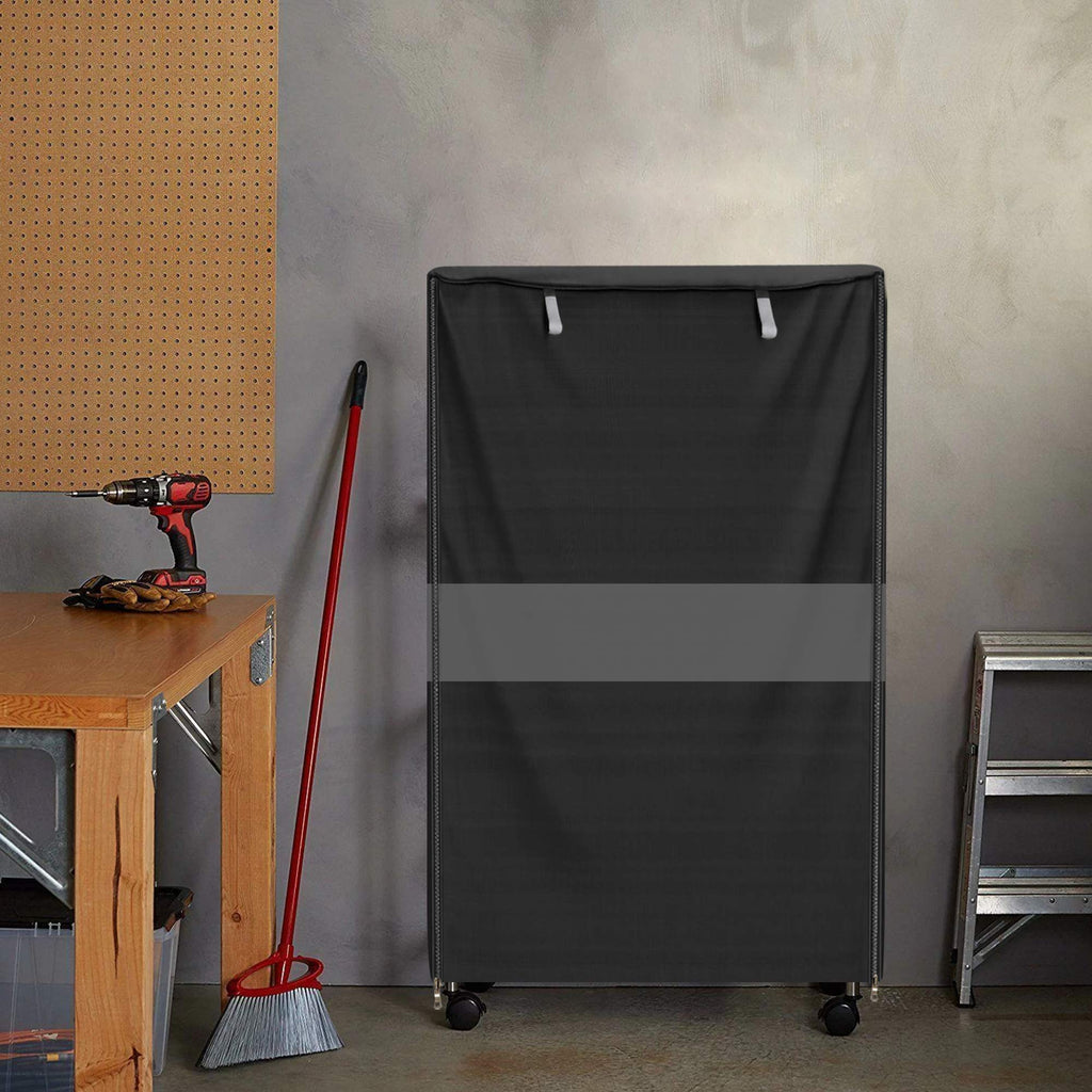 MOLLYAIR Wire Shelf Cover,600D Heavy Duty Waterproof Dustproof Standing Shelf Units Cover, Storage Rack Cover with Zipper for Metal Shelving (48" W x 18" D x 72" H)