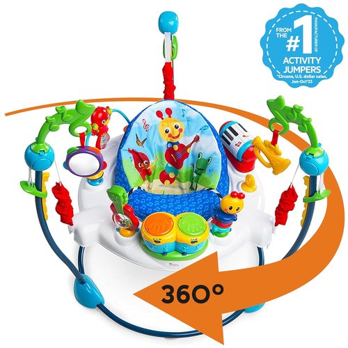 Baby Einstein Neighborhood Symphony Activity Jumper - Engaging Infant Entertainer with Lights & Melodies | For Ages 6 Months+, Max Weight 25 lbs.