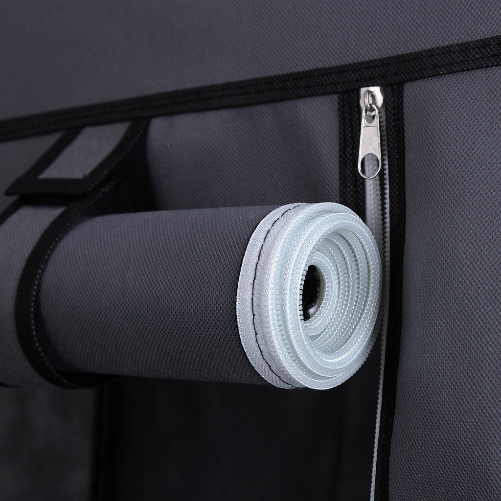 SONGMICS 43 Inch Portable Clothes Closet Wardrobe with Non-Woven Fabric and Hanging Rod Quick and Easy to Assemble Gray ULSF007G