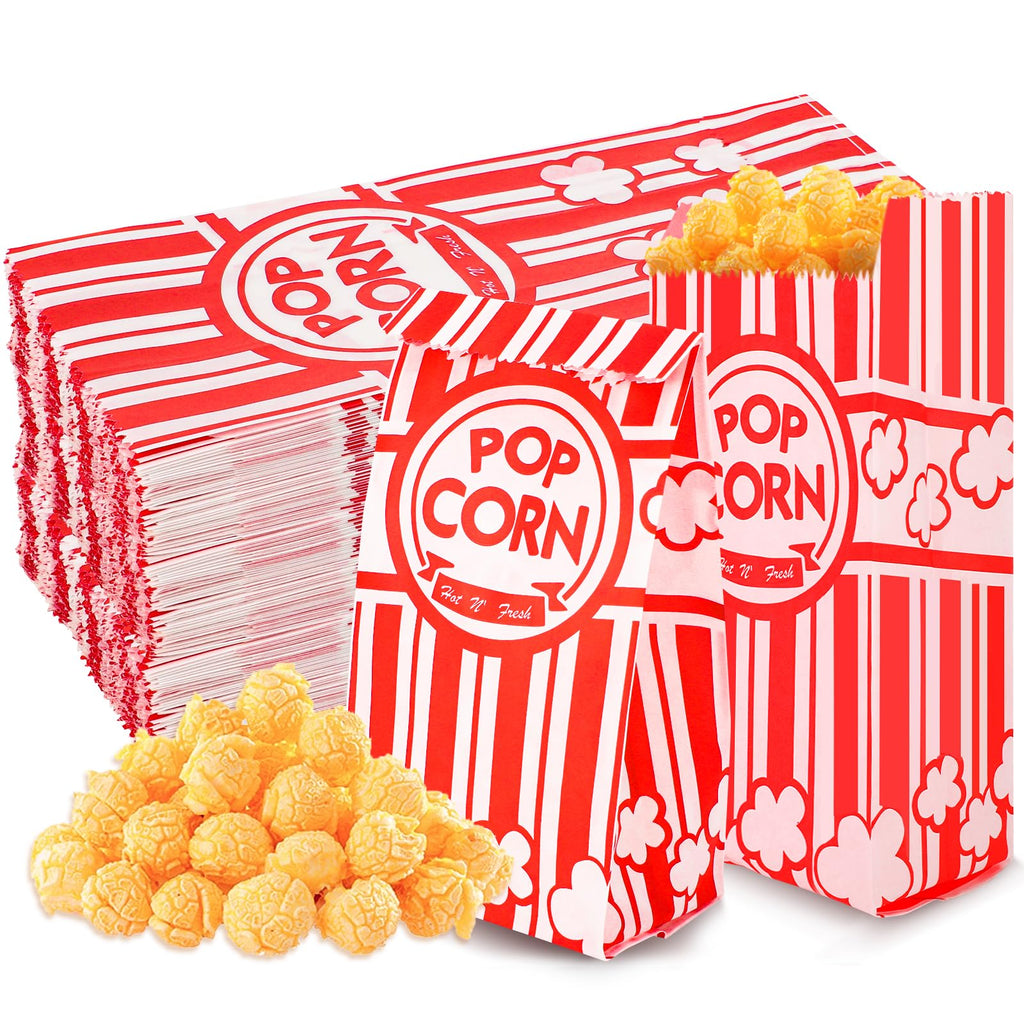 300 Pcs Popcorn Bags, 1 Oz Paper Popcorn Bag Individual Servings for Pop corn Machine Maker Cart Bulk Movie Nights Cinema Party Supplies