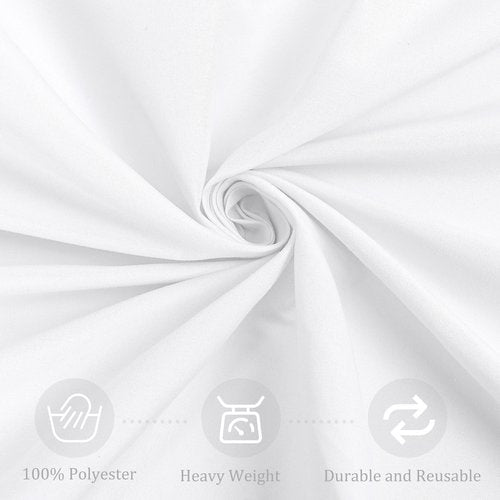 Fivenl 8 Pack Premium Round Tablecloth 120 Inch Round Table Covers Washable Polyester Fabric Round Table Clothes for Wedding Party Reception Banquet Buffet Restaurant (White, 120 Inch)