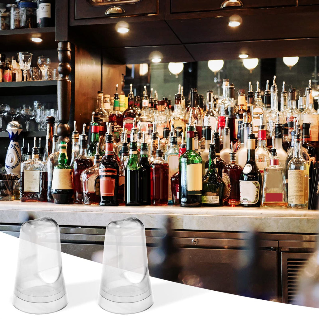 Chengu 80 Pieces Liquor Bottle Toppers for Liquor Pour Bottle Covers Universal Pour Dispenser Bar Dust Translucent Rubber Spout Covers for Home Kitchen Tools Supplies