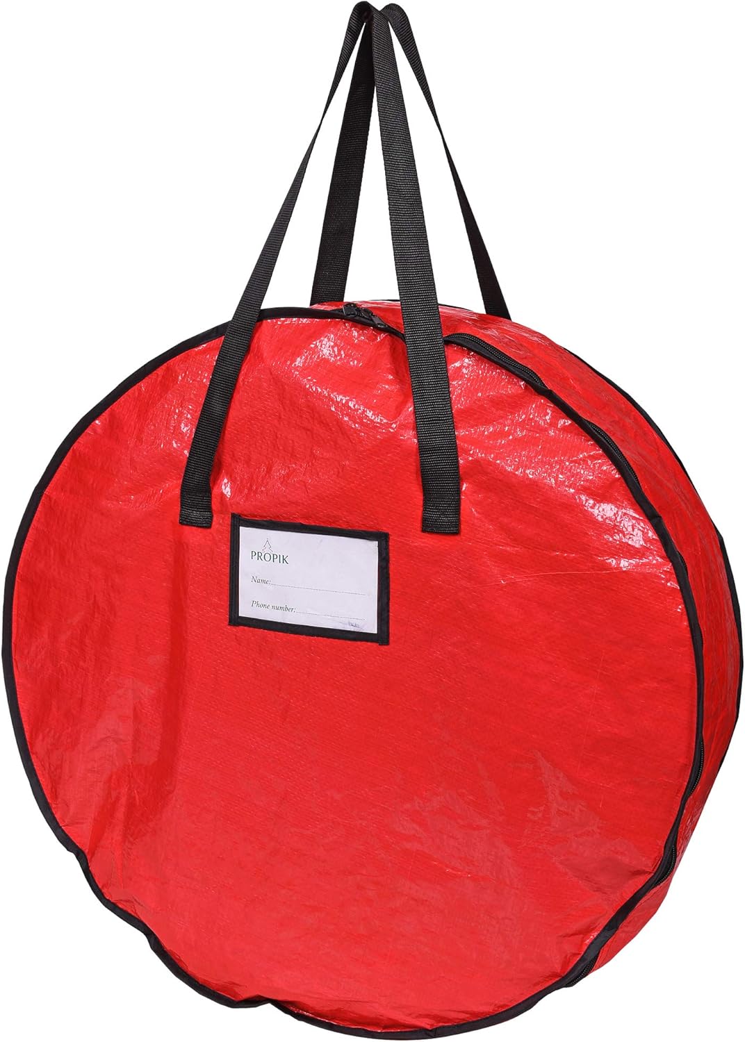ProPik Christmas Wreath Storage Bag - Heavy Duty Tear Resistant Material with Handles | 24" x 8" (Red)