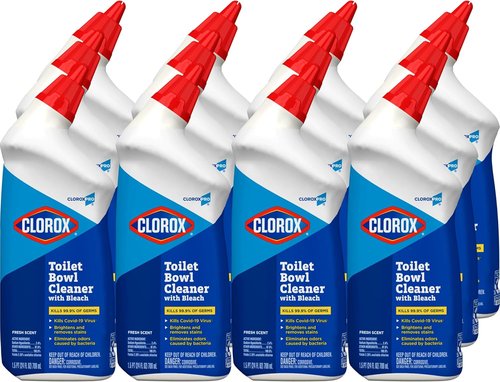 CloroxPro Toilet Bowl Cleaner with Bleach - Fresh Scent, 24 Ounces (Pack of 12) | Commercial Solutions