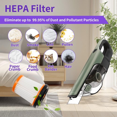 6-Pack WV201 for Shark Wandvac Filter Replacement Shark Handheld Vacuum Filter ION W1 S87, WV200, WV201, WV205, WV201BK,WV220, Compare to Part: XHFWV200